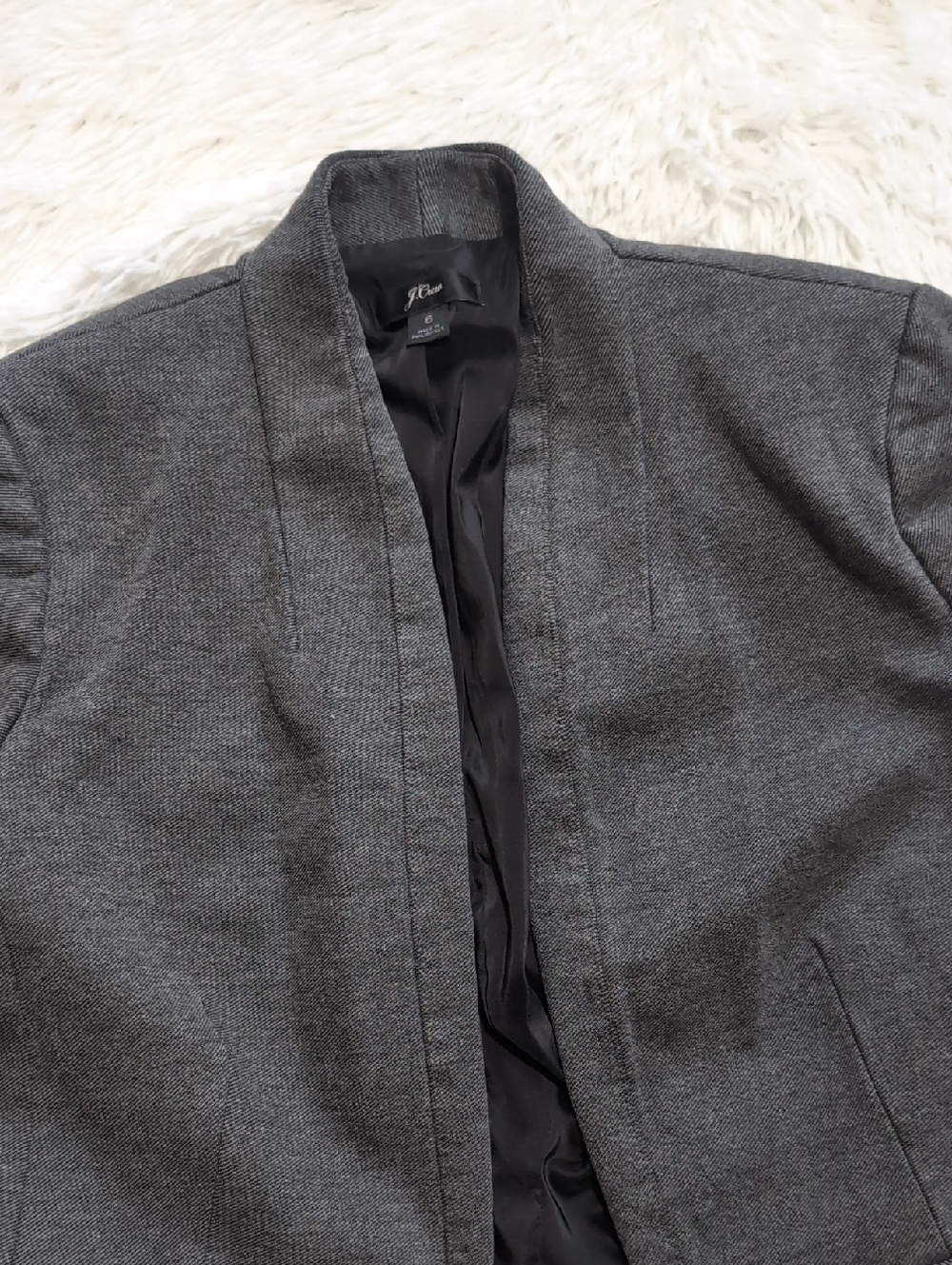 J. Crew Grey Going-Out Stretch Twill Blazer Size 6 - Picture 7 of 15